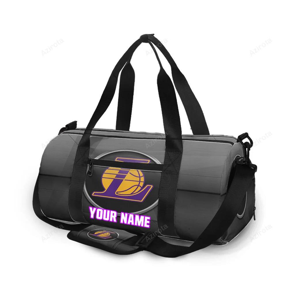 Los angeles lakers emblem v64 personalized name travel bag gym bag 1686 Travel Bag