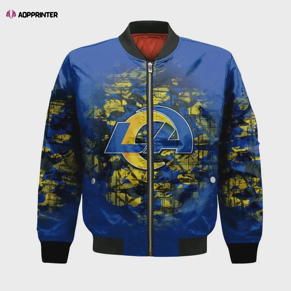 Los angeles rams bomber jacket 3d printed camouflage vintage Bomber Jacket