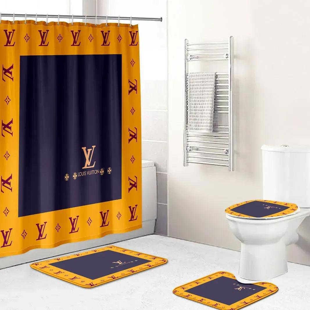 Louis vuitton bath mat luxury fashion brand hypebeast bathroom sets home decor Bathroom Set