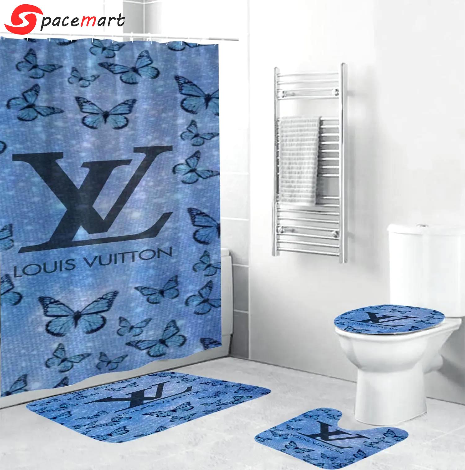 Louis vuitton bathroom set hypebeast home decor bath mat luxury fashion brand Bathroom Set