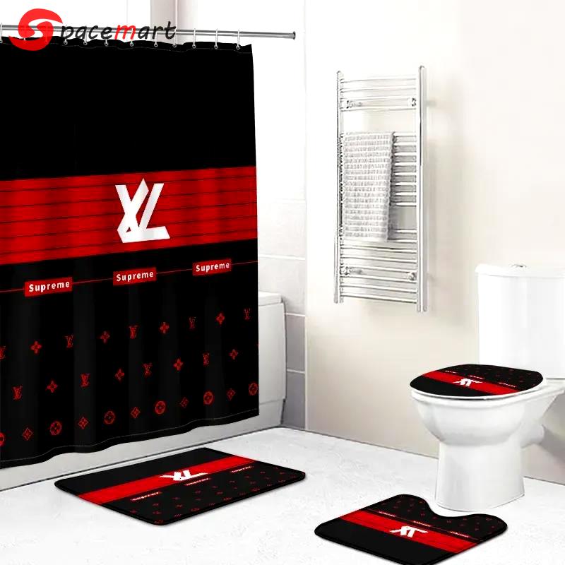 Louis vuitton bathroom set hypebeast luxury fashion brand home decor bath mat Bathroom Set