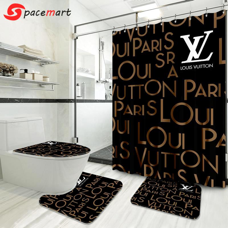 Louis vuitton brown home decor hypebeast bath mat luxury fashion brand bathroom sets Bathroom Set