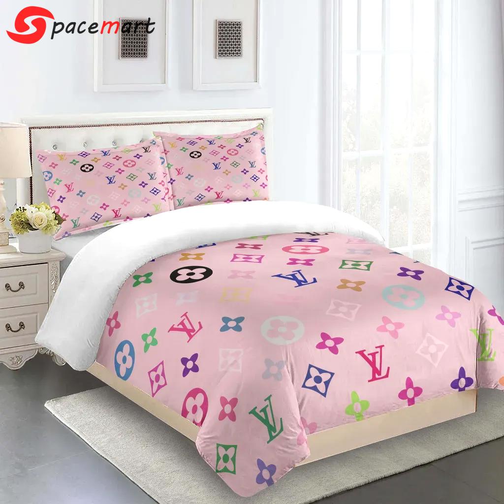 Louis vuitton fashion logo limited luxury brand bedding sets, bedroom decor , thanksgiving decorations for home 10 best luxury bed sets gift thankgivings and christmas Bedding Sets