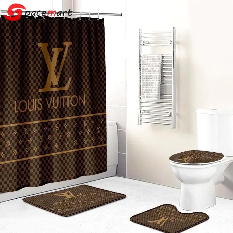 Louis vuitton home decor hypebeast bath mat bathroom sets luxury fashion brand Bathroom Set