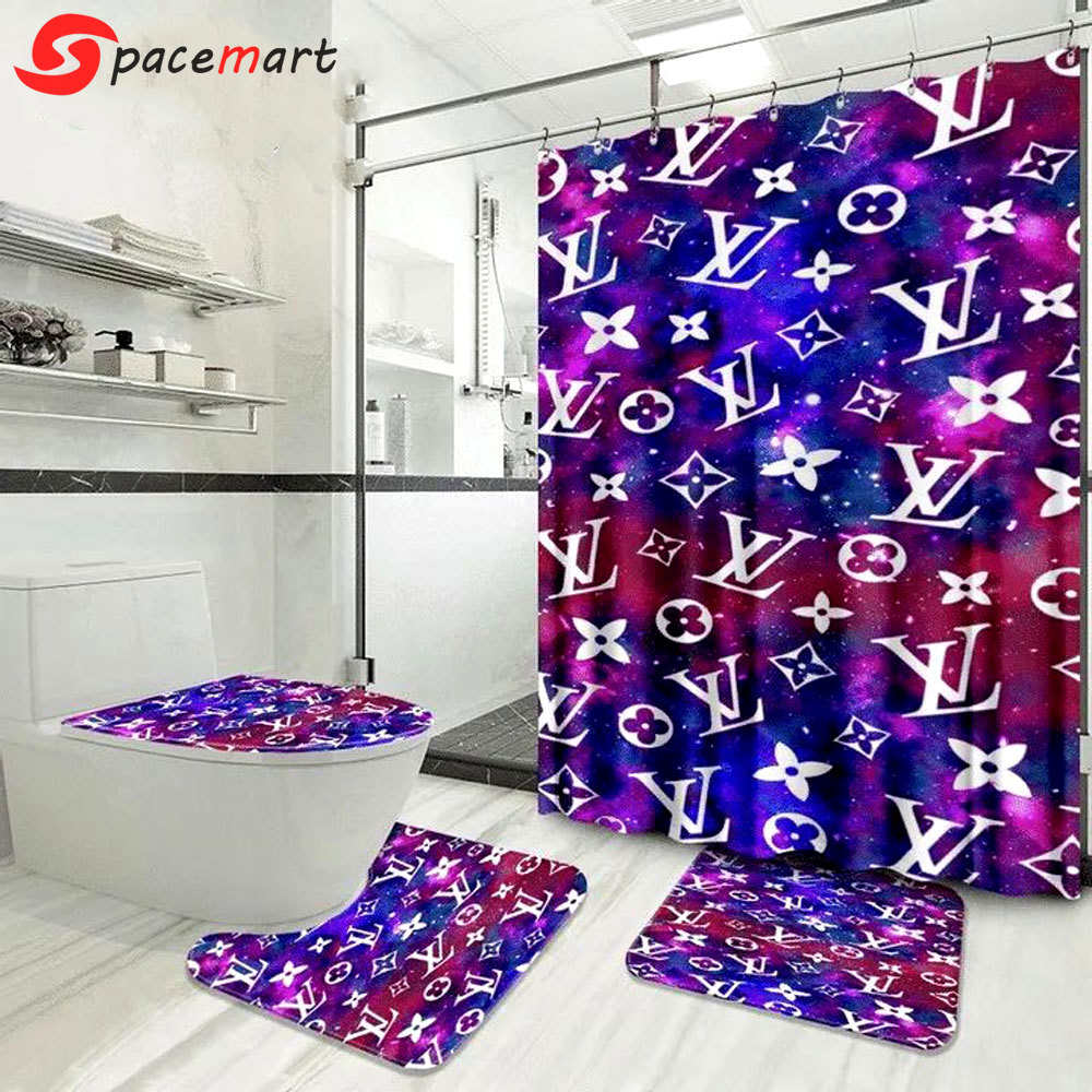 Louis vuitton lv galaxy hypebeast home decor bath mat bathroom sets luxury fashion brand Bathroom Set