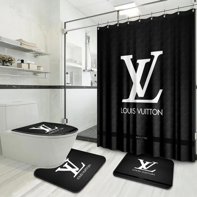 Louis vuitton lv louis vuitton bathroom set hypebeast bath mat home decor luxury fashion brand Bathroom Set