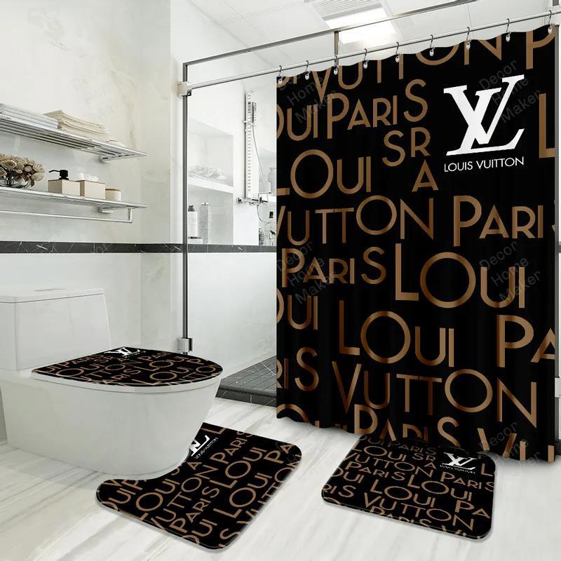 Louis vuitton lv louis vuitton bathroom sets home decor luxury fashion brand hypebeast bath mat Bathroom Set