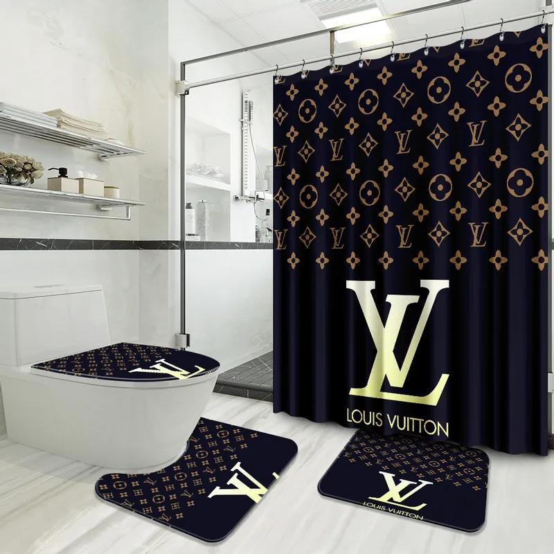 Louis vuitton lv louis vuitton luxury fashion brand hypebeast home decor bath mat bathroom sets Bathroom Set