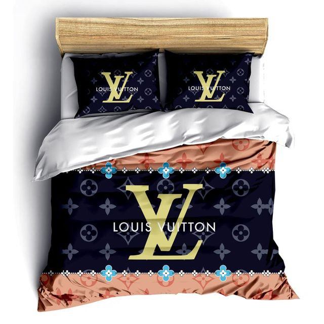 Louis vuitton new fashion luxury brand fashion bedding set for bedroom luxury bedspread duvet cover set with pillowcases home decoration Bedding Sets