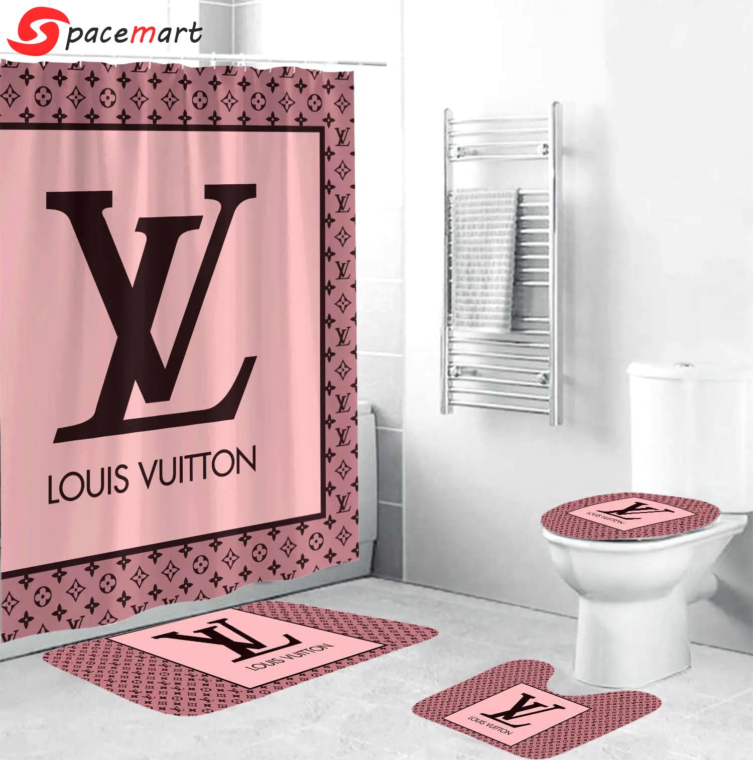 Louis vuitton pink bath mat bathroom sets home decor hypebeast luxury fashion brand Bathroom Set