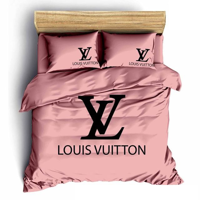 Louis vuitton pinky logo type 83 Bedding Sets blankets sheets premium fashion brand bed linen bedspread bedclothes covers home decor luxury ideas hyperbeast Bedroom duvet