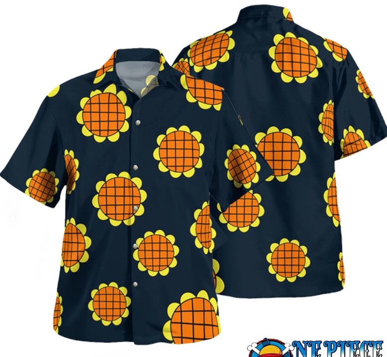Luffy dressrosa lucy sunflower hawaiian shirt Hawaii Shirt Shorts & Flip Flops