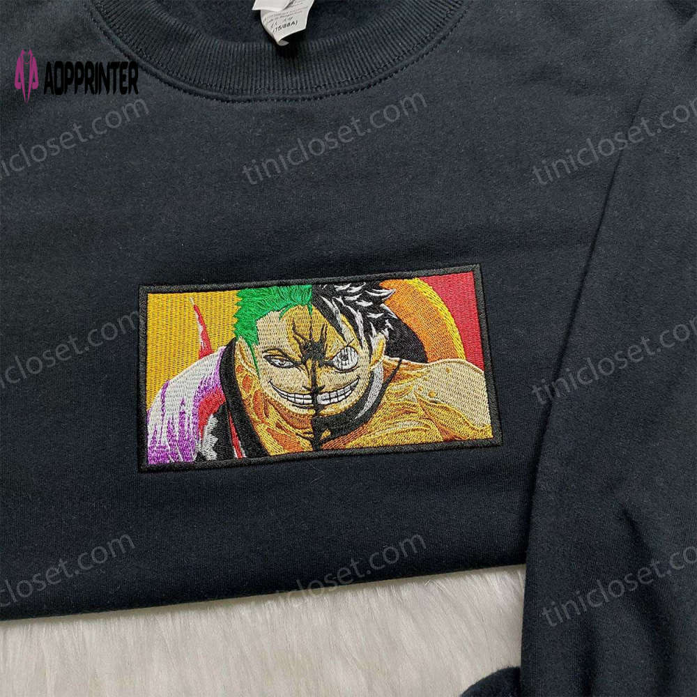 Luffy zoro embroidered sweatshirt: one piece hoodie hot topic anime shirt Embroidered Shirt