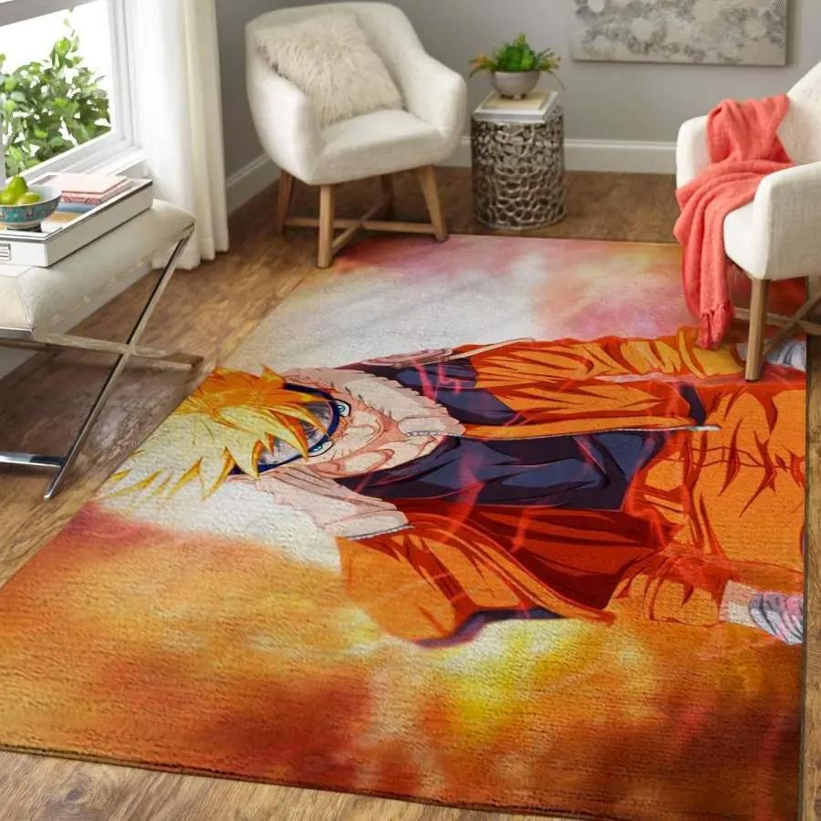 Manga anime fans naruto area rug living room rug home decor home decor Rectangle Rug