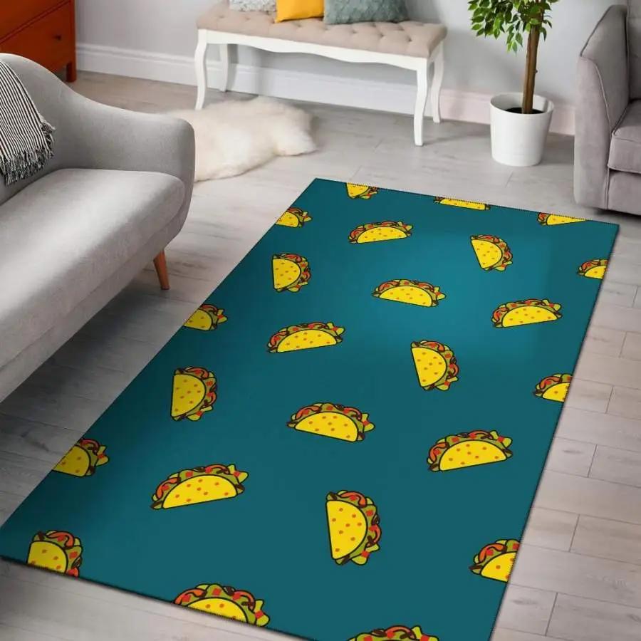 Mango print pattern area rug living room rug home decor Rectangle Rug