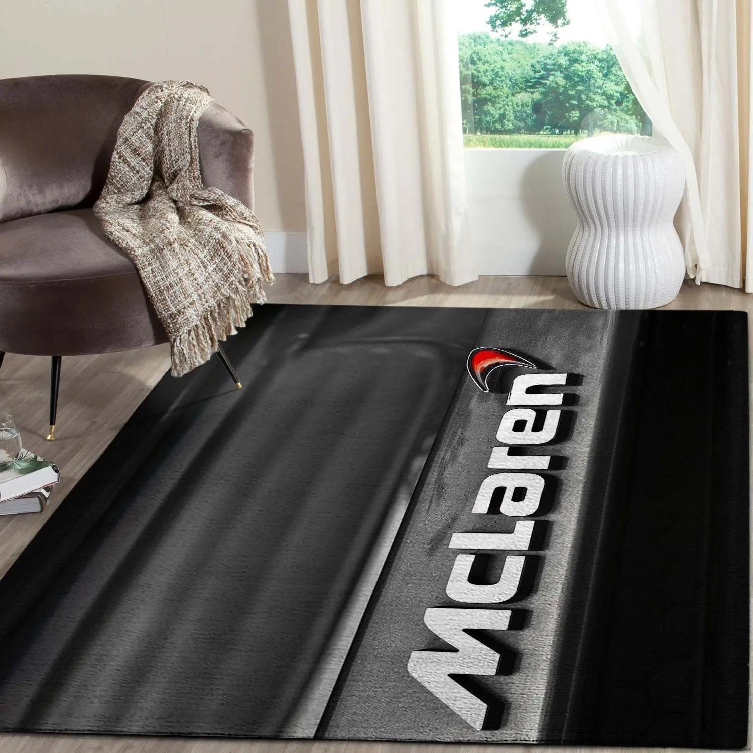 Mclaren logo supercars area rugs living room carpet fn161206 rug regtangle carpet floor decor home decor Rectangle Rug