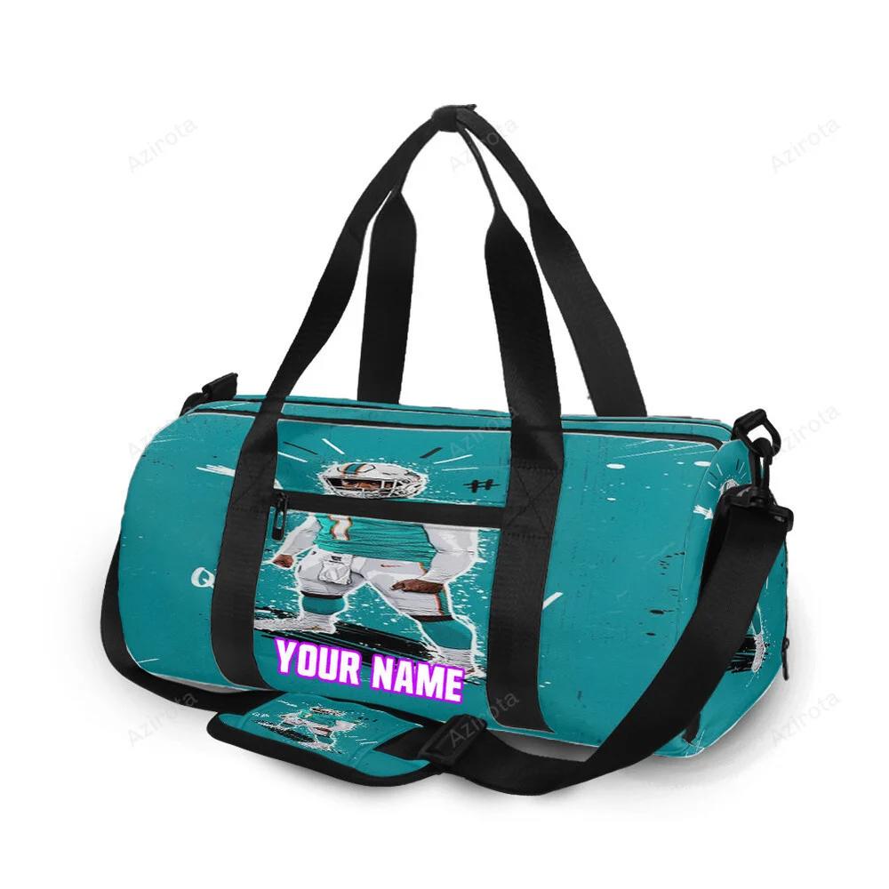 Miami dolphins tua tagovailoa5 personalized name travel bag gym bag 159 Travel Bag