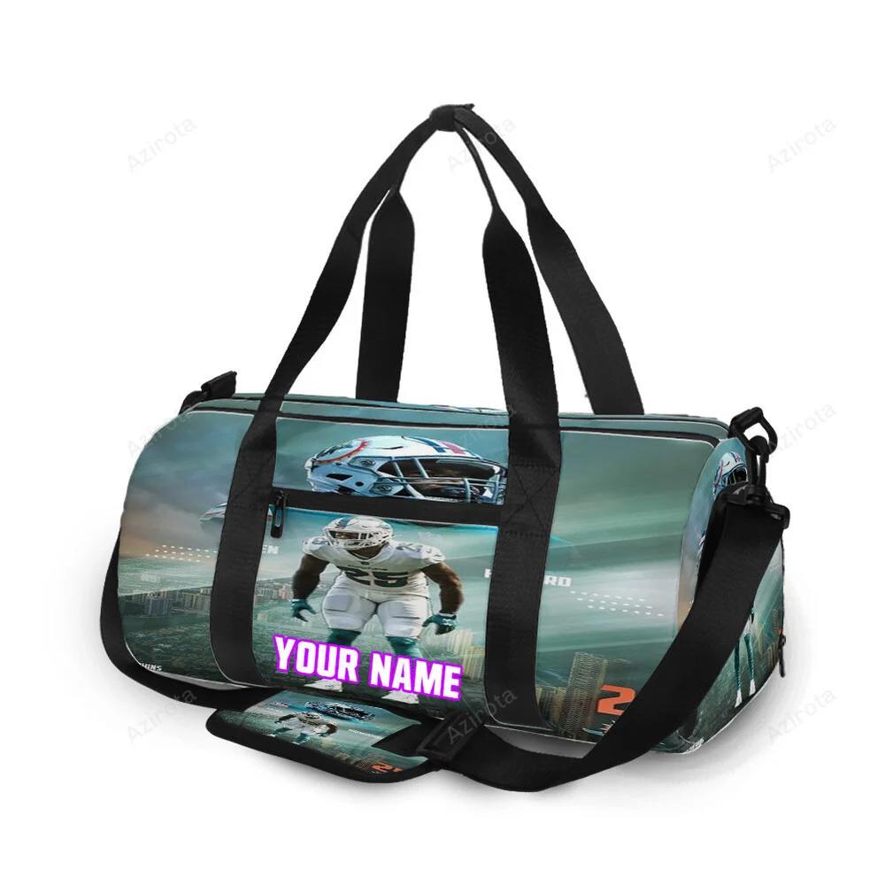 Miami dolphins xavien howard4 personalized name travel bag gym bag 244 Travel Bag