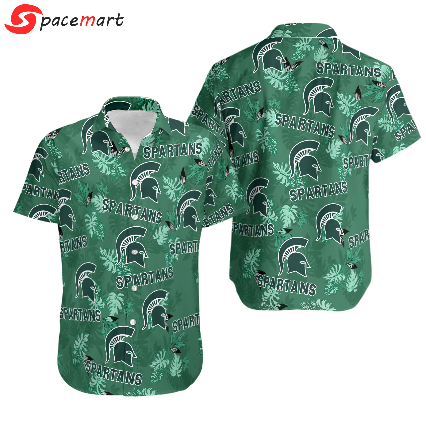 Michigan state spartans hawaiian shirt Hawaii Shirt Shorts & Flip Flops