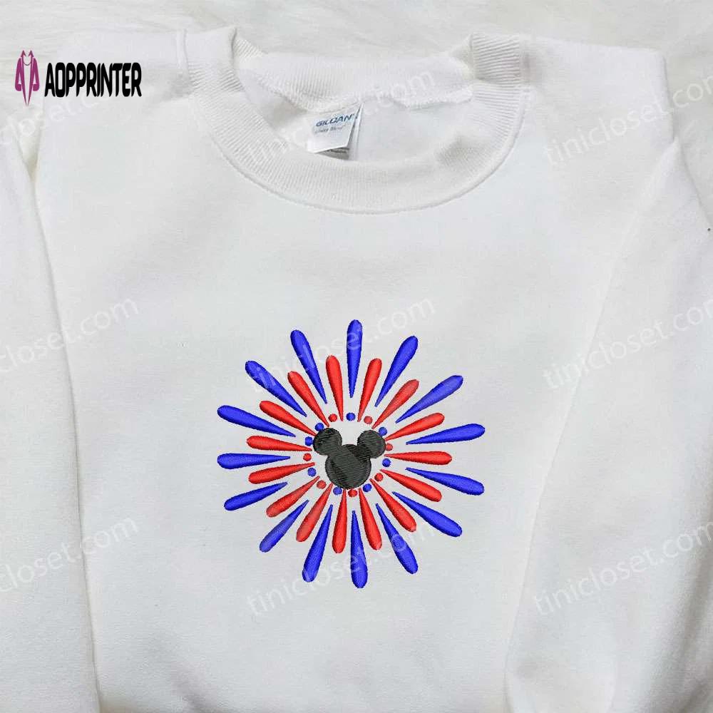 Mickey fireworks embroidered shirt: disney s best patriotic shirt Embroidered Shirt