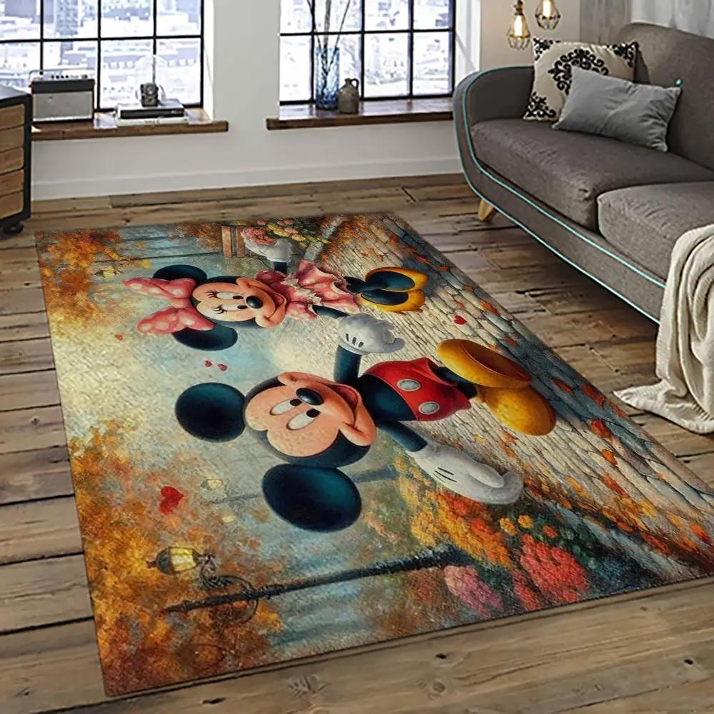 Mickey mouse characters cartoon movie carpet rectangle area rug for living room bedroom decor mme10 Rectangle Rug