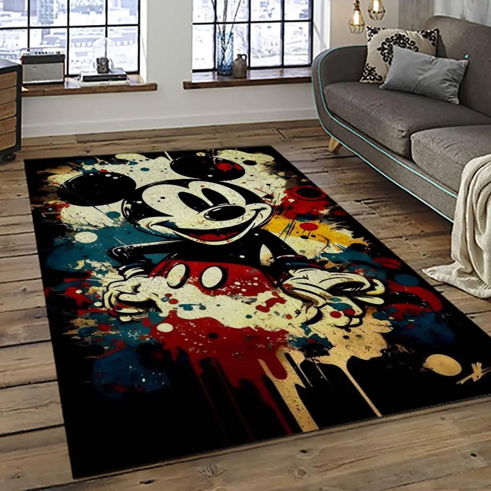 Mickey mouse characters cartoon movie carpet rectangle area rug for living room bedroom decor mme47 Rectangle Rug