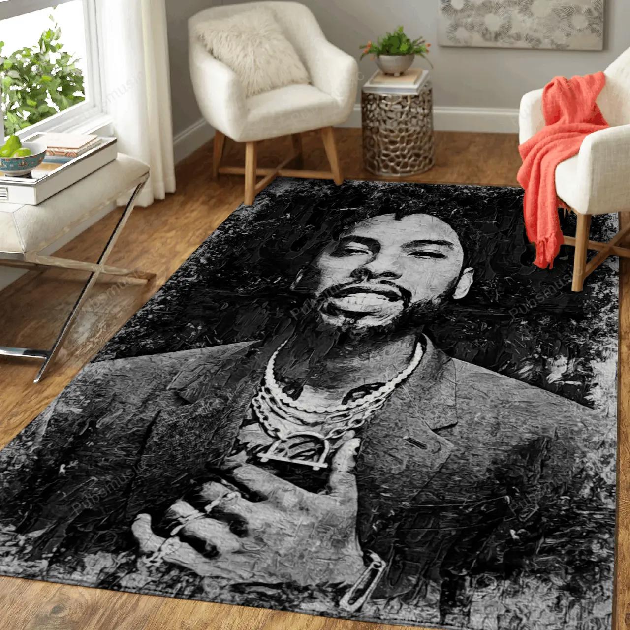 Miguel music monochrome art for fans area rug living room carpet rug regtangle carpet floor decor home decor Rectangle Rug