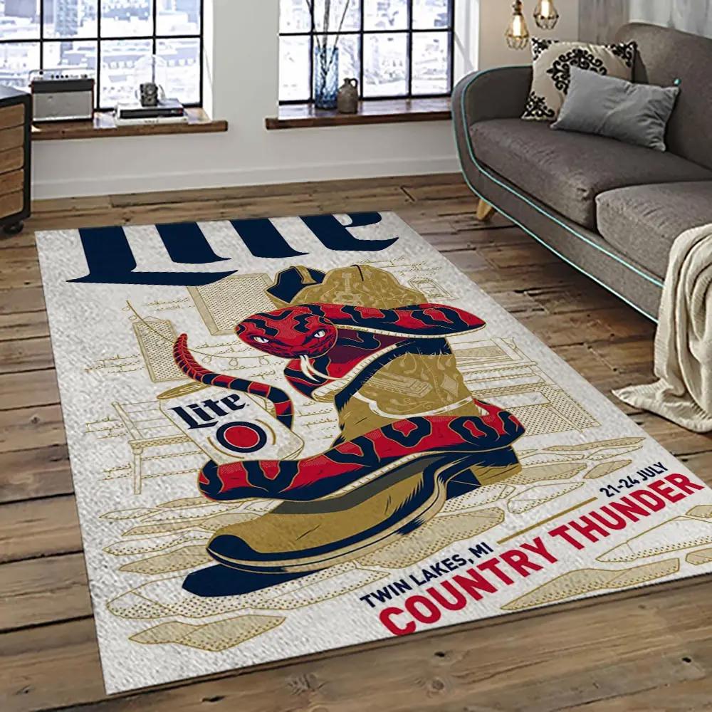 Miller lite american style beer retangle carpet area rug home decor gift best present for friends ml12 Rectangle Rug