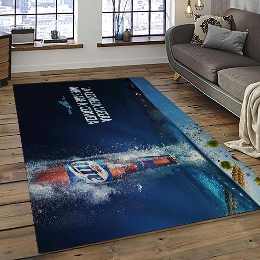 Miller lite american style beer retangle carpet area rug home decor gift best present for friends ml28 Rectangle Rug