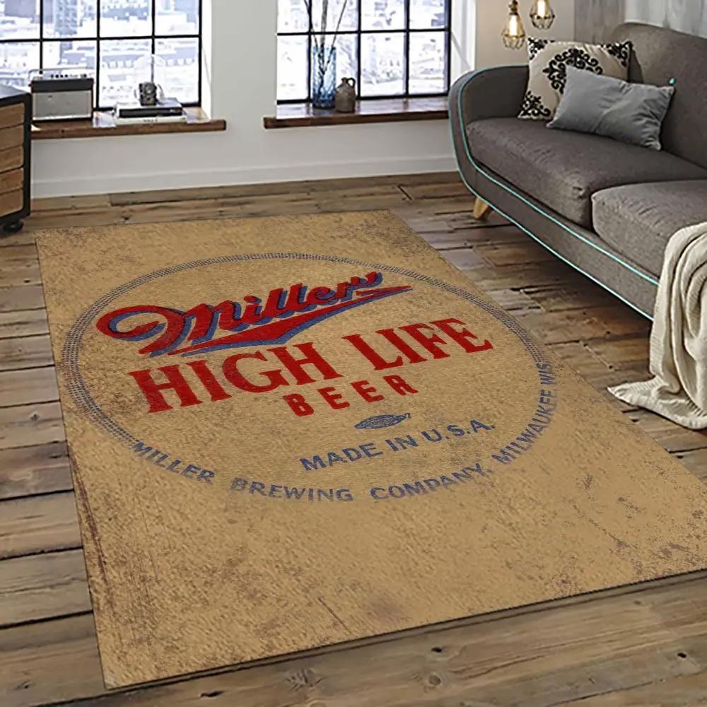 Miller lite american style beer retangle carpet area rug home decor gift best present for friends ml32 Rectangle Rug