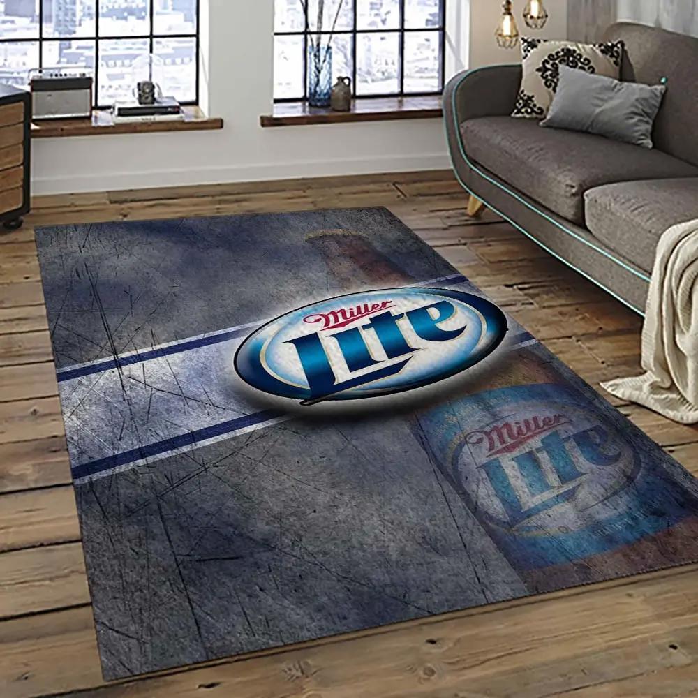 Miller lite american style beer retangle carpet area rug home decor gift best present for friends ml48 Rectangle Rug