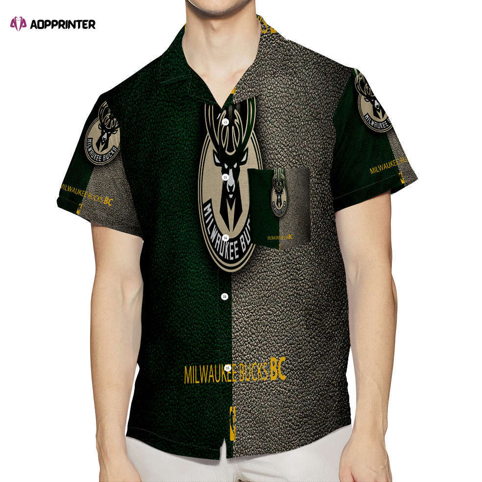 Milwaukee bucks emblem v6 3d all over print summer beach hawaiian shirt with pocket Hawaii Shirt