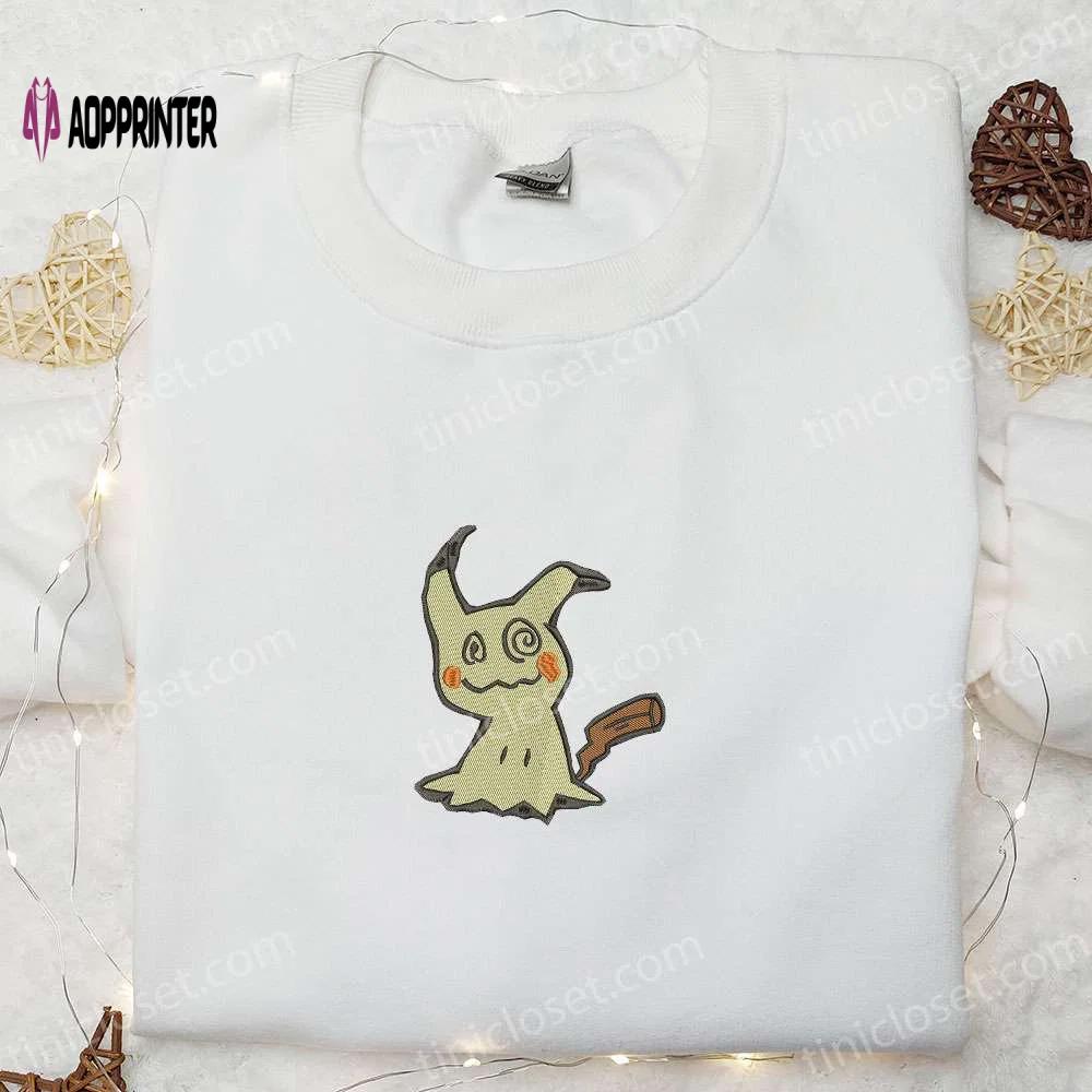 Mimikyu pokemon embroidered shirt sweatshirt & anime hoodie: unique stylish & high-quality Embroidered Shirt