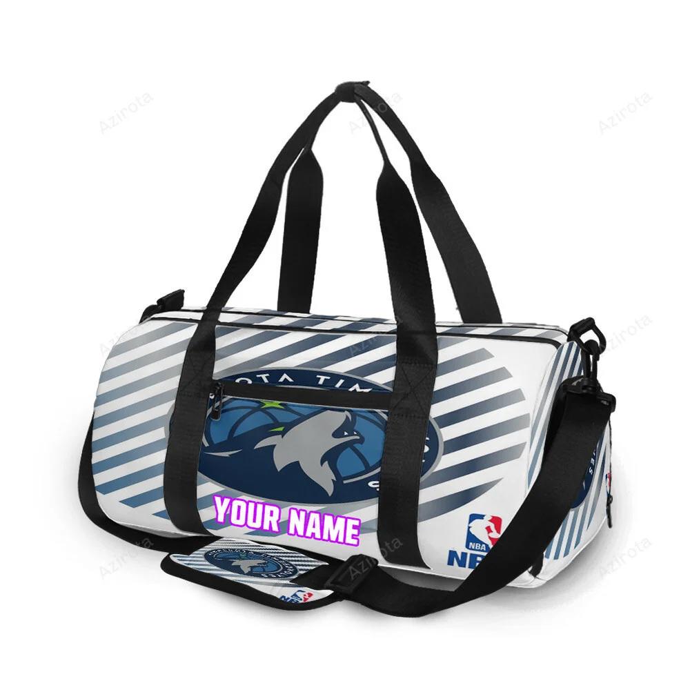 Minnesota timberwolves emblem v48 personalized name travel bag gym bag 1980 Travel Bag