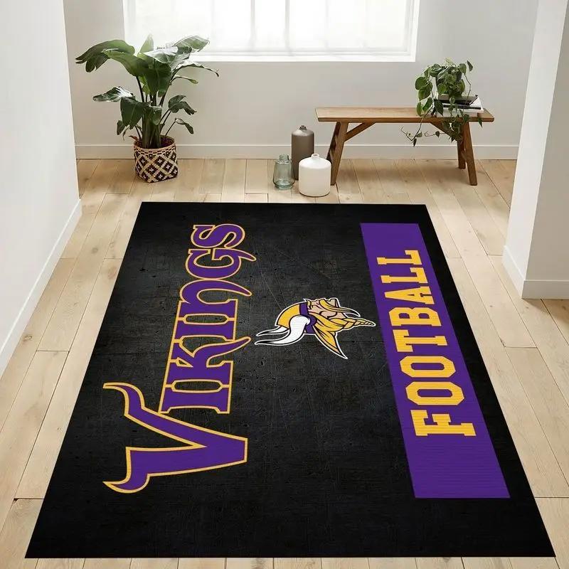 Minnesota vikings football nfl 1 living room and bed room rug regtangle carpet Rectangle Rug