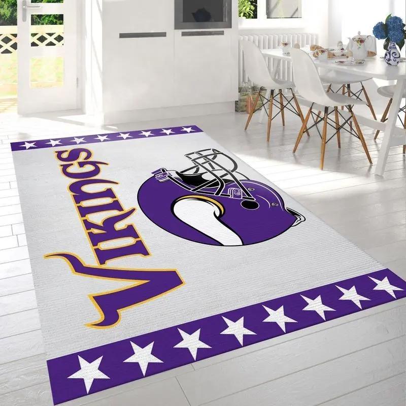 Minnesota vikings football nfl 9 living room bed room rug regtangle carpet Rectangle Rug