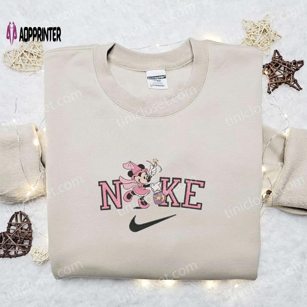 Minnie mouse star halloween x nike embroidered sweatshirt: best disney characters shirt for halloween Embroidered Shirt