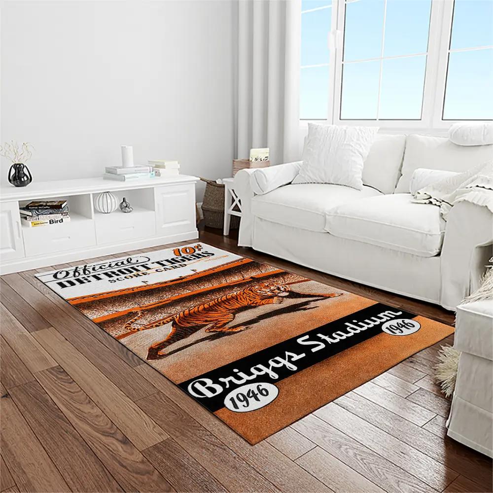 Mlb detroit tigers baseball team logo rectangle area rug dt56 Rectangle Rug