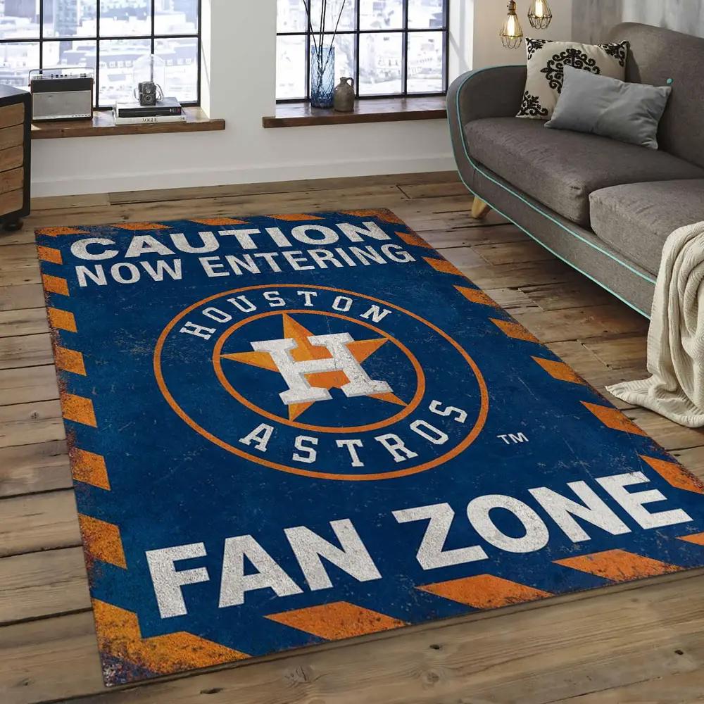 Mlb houston astros baseball team logo rectangle area ha50 Rectangle Rug