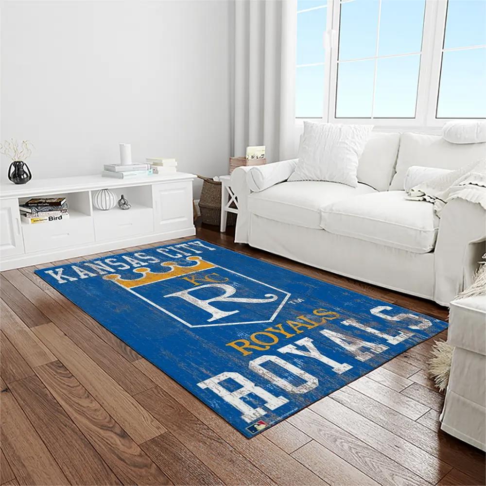 Mlb kansas city royals baseball team logo rectangle area rug kcr30 Rectangle Rug
