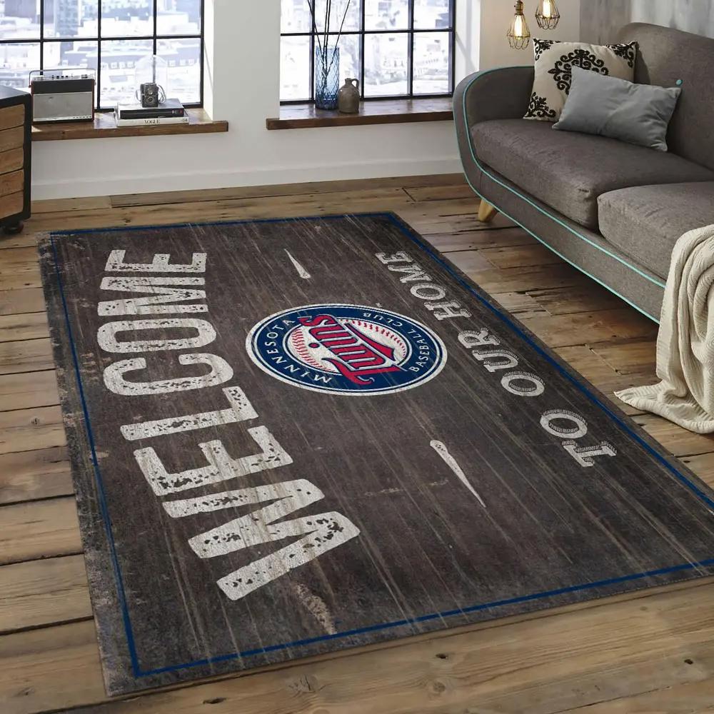 Mlb minnesota twins baseball team logo rectangle area mts39 Rectangle Rug