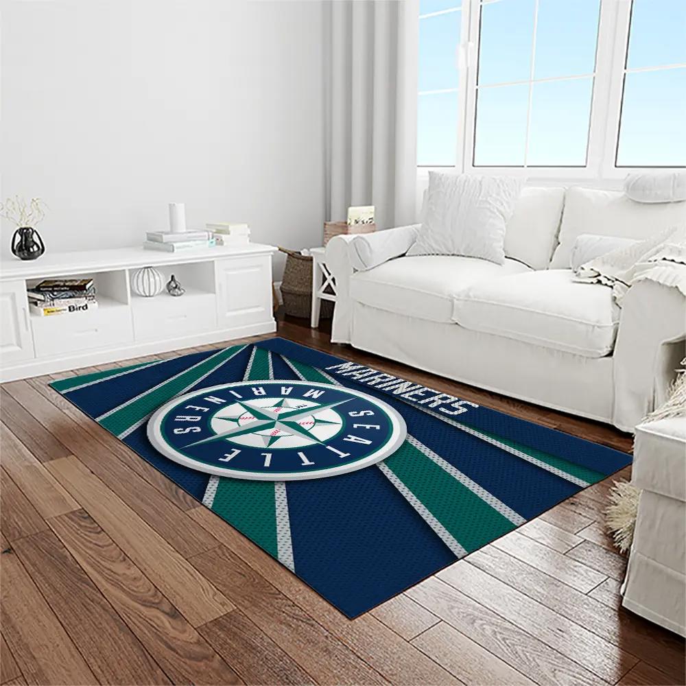 Mlb seattle mariners baseball team logo rectangle area rug sm06 Rectangle Rug