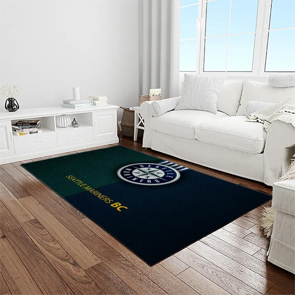 Mlb seattle mariners baseball team logo rectangle area rug sm32 Rectangle Rug