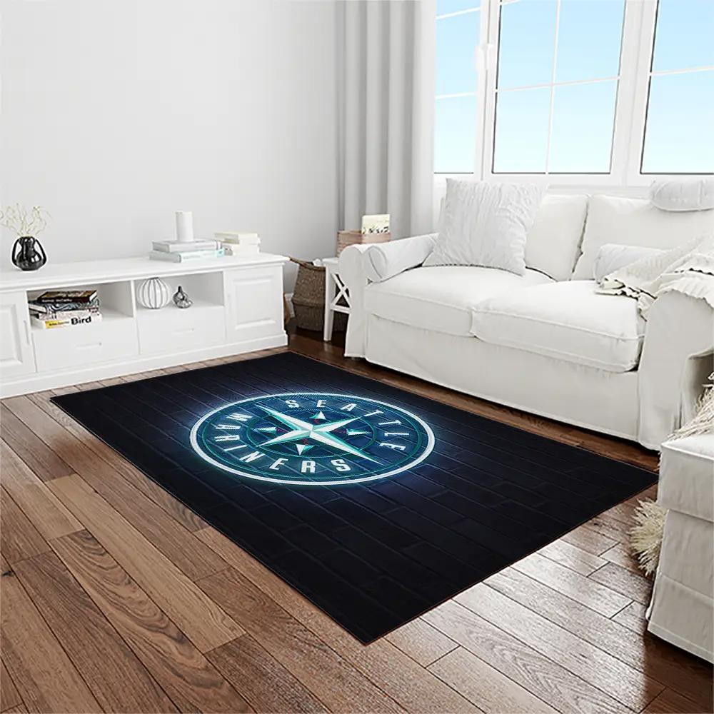 Mlb seattle mariners baseball team logo rectangle area rug sm54 Rectangle Rug