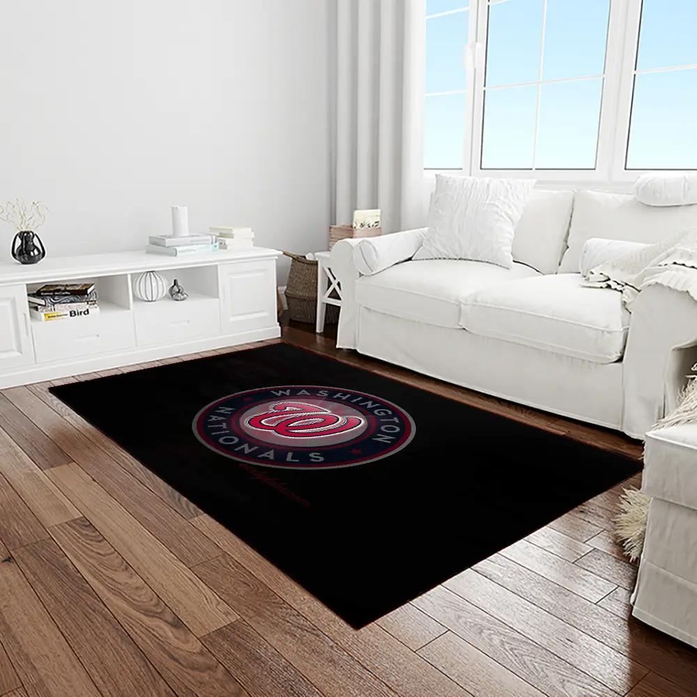 Mlb washington nationals baseball team logo rectangle area rug wn57 Rectangle Rug
