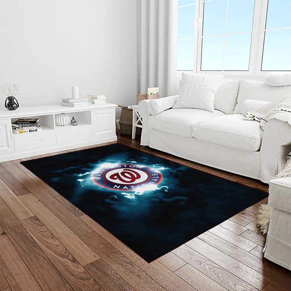 Mlb washington nationals baseball team logo rectangle area rug wn69 Rectangle Rug
