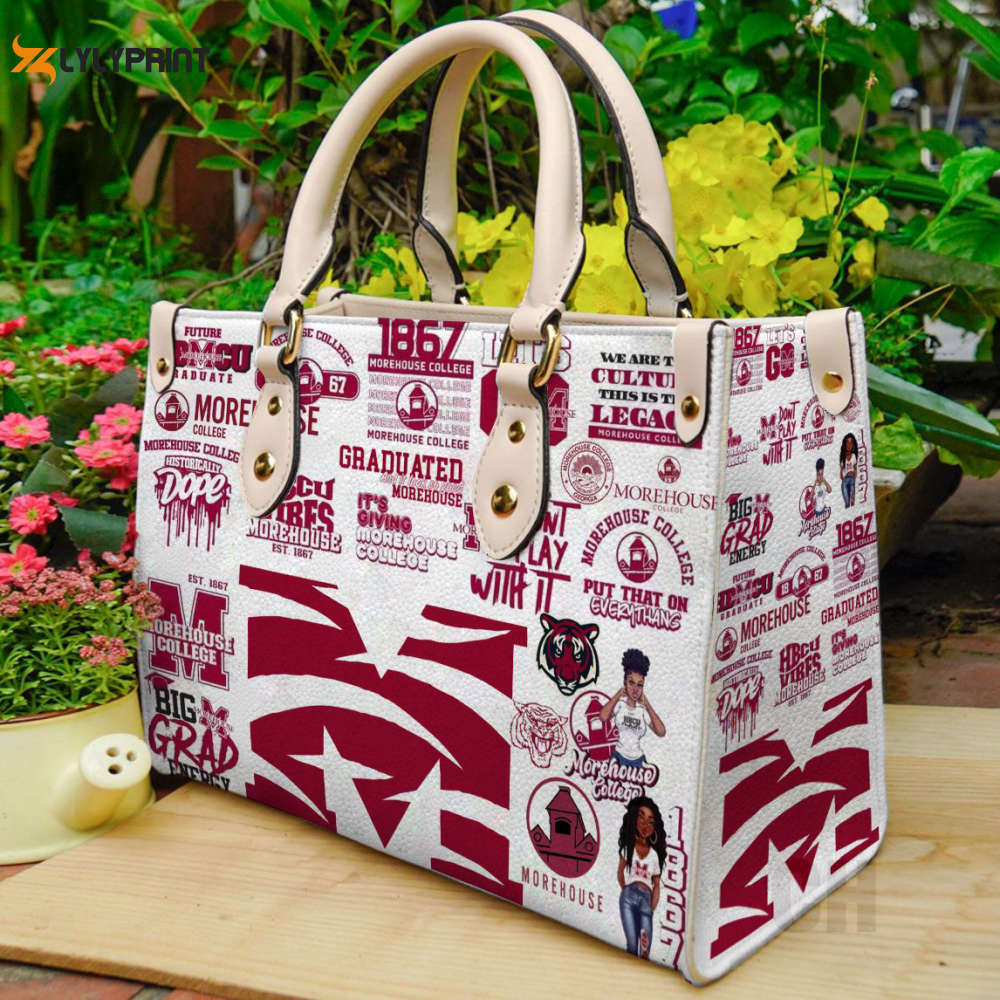 Morehouse college maroon tigers 1 leather handbag gift for women 4546 Women Leather Hand Bag
