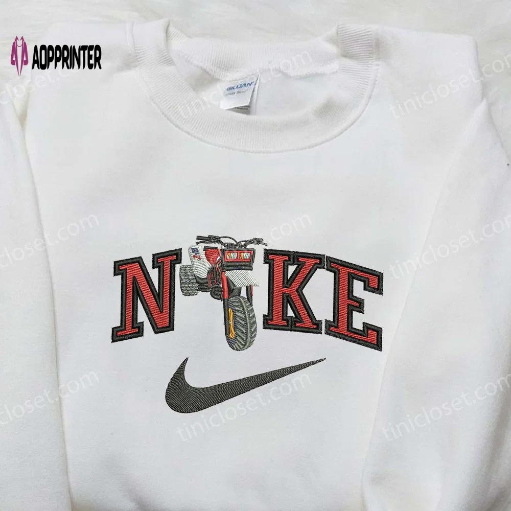 Motorbike x nike embroidered shirt: stylish transportation shirt Embroidered Shirt