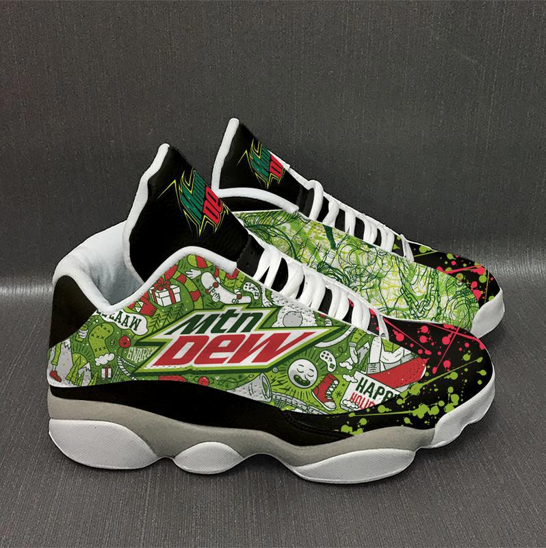 Mountain dew drink forms sport Air Jordan 13 For Fans Full Size Gifts For Men Women Sneakers Shoes
