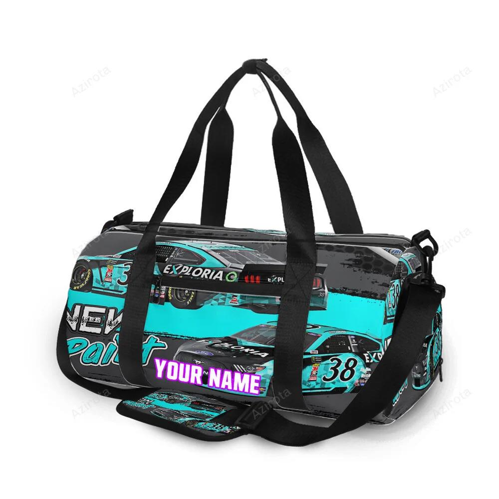 Nascar front row motor sports cars3 personalized name travel bag gym bag 223 Travel Bag